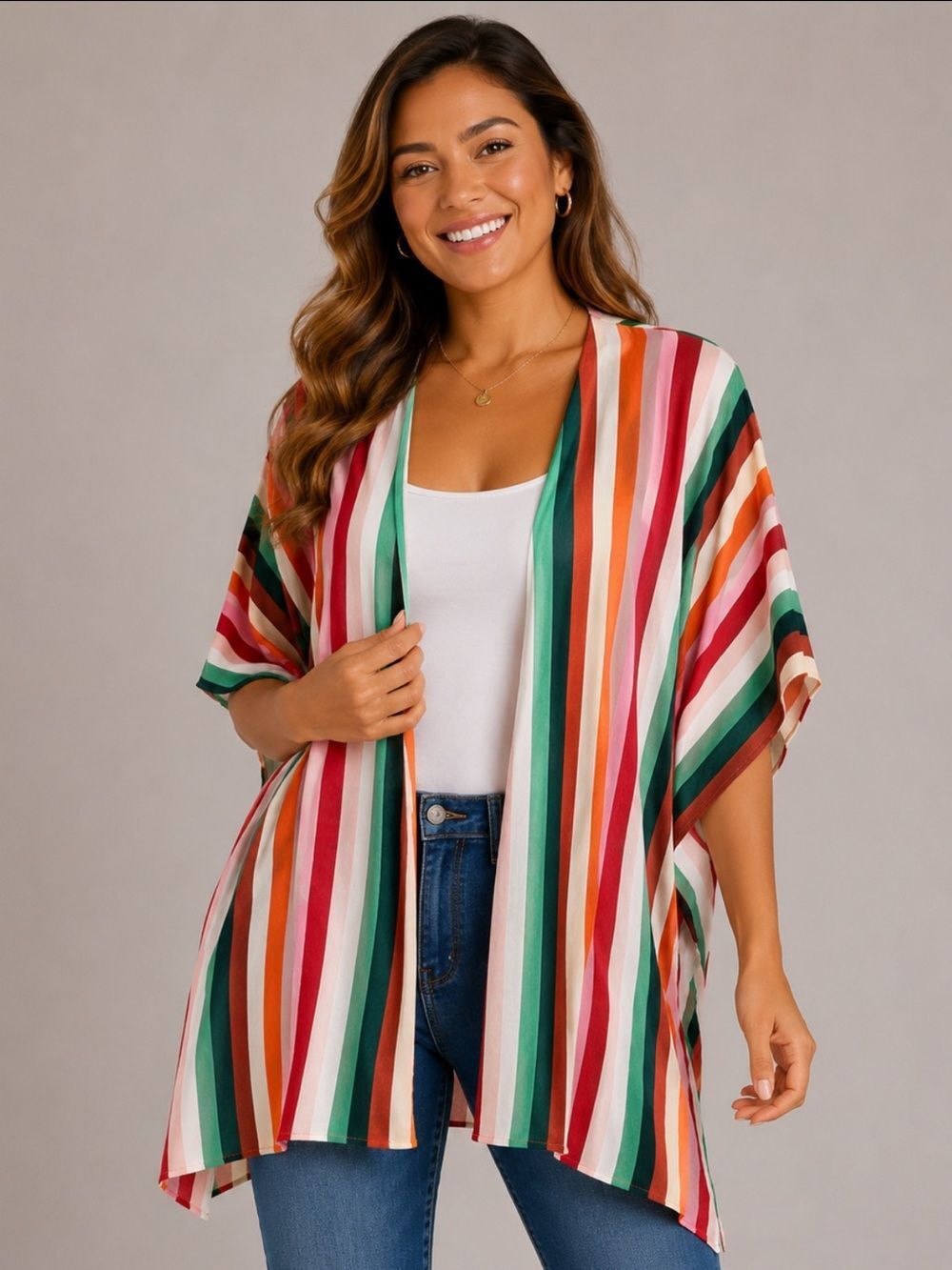 🎉5 for $45🎉 Fantastic Fawn open top kimono size M